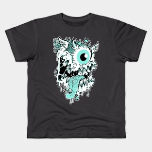 Flying eyeball with teeth Kids T-Shirt